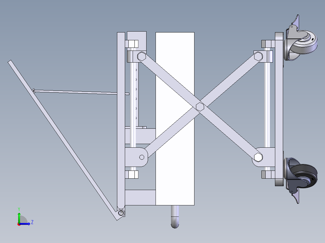 升降桌子左视图