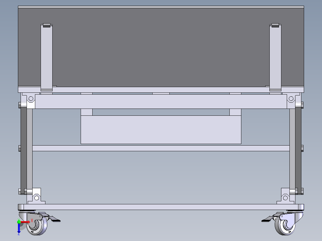 升降桌子俯视图