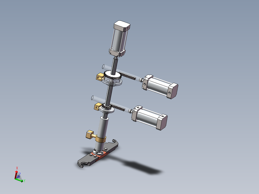 换刀机械手结构三维SW模型