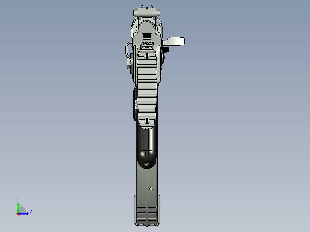 手枪左轮冲锋枪老式狙击步枪设计3D图纸AKM Assembled Rifle STP IGS左视图