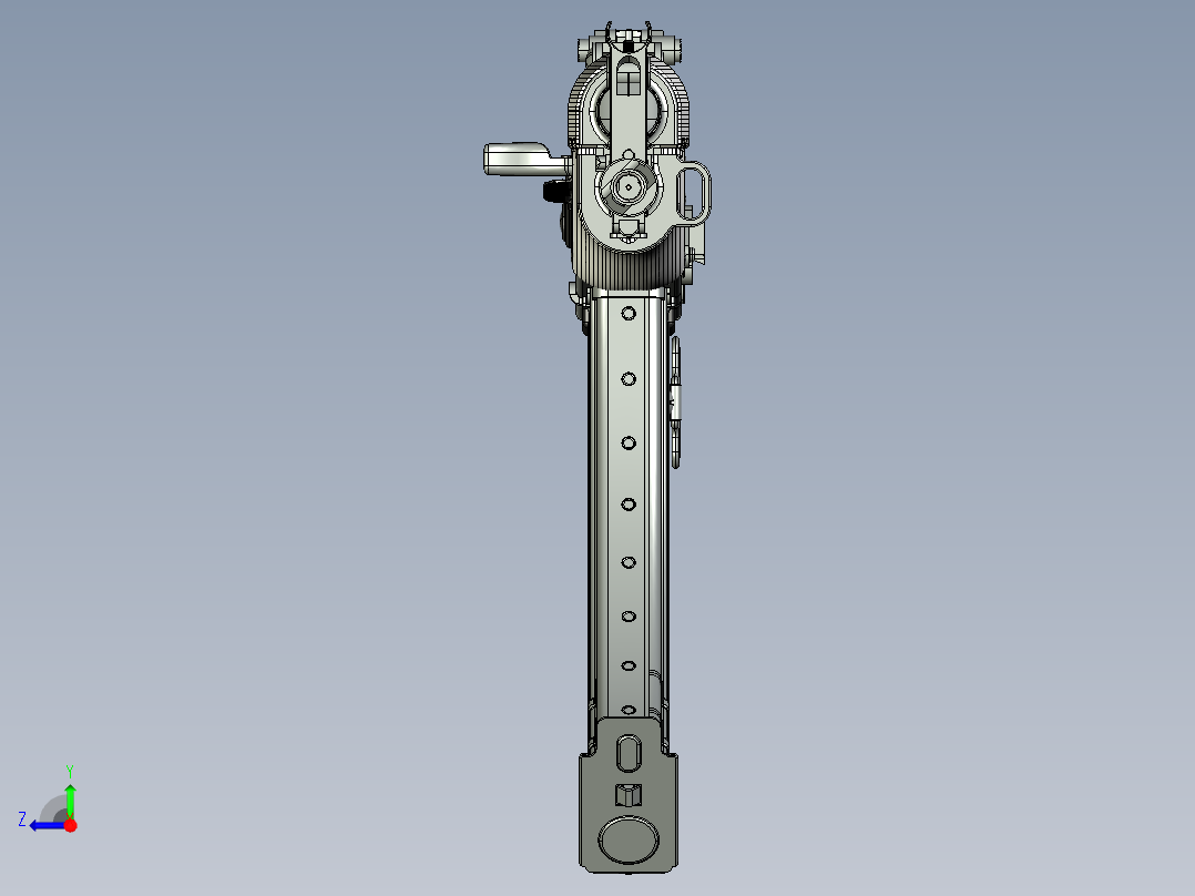 手枪左轮冲锋枪老式狙击步枪设计3D图纸AKM Assembled Rifle STP IGS右视图