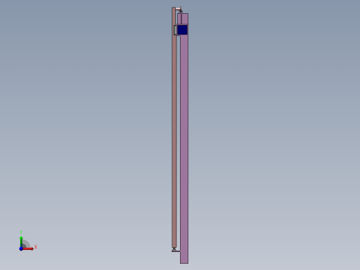 高铁电控移动门设计三维Step+CAD+说明书前视缩略图