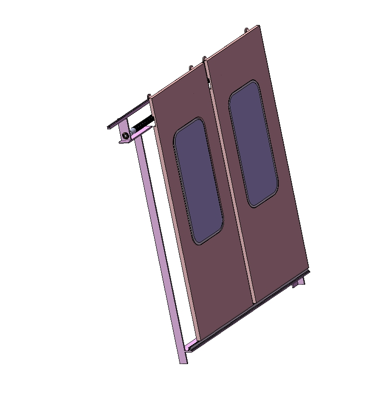 高铁电控移动门设计三维Step+CAD+说明书