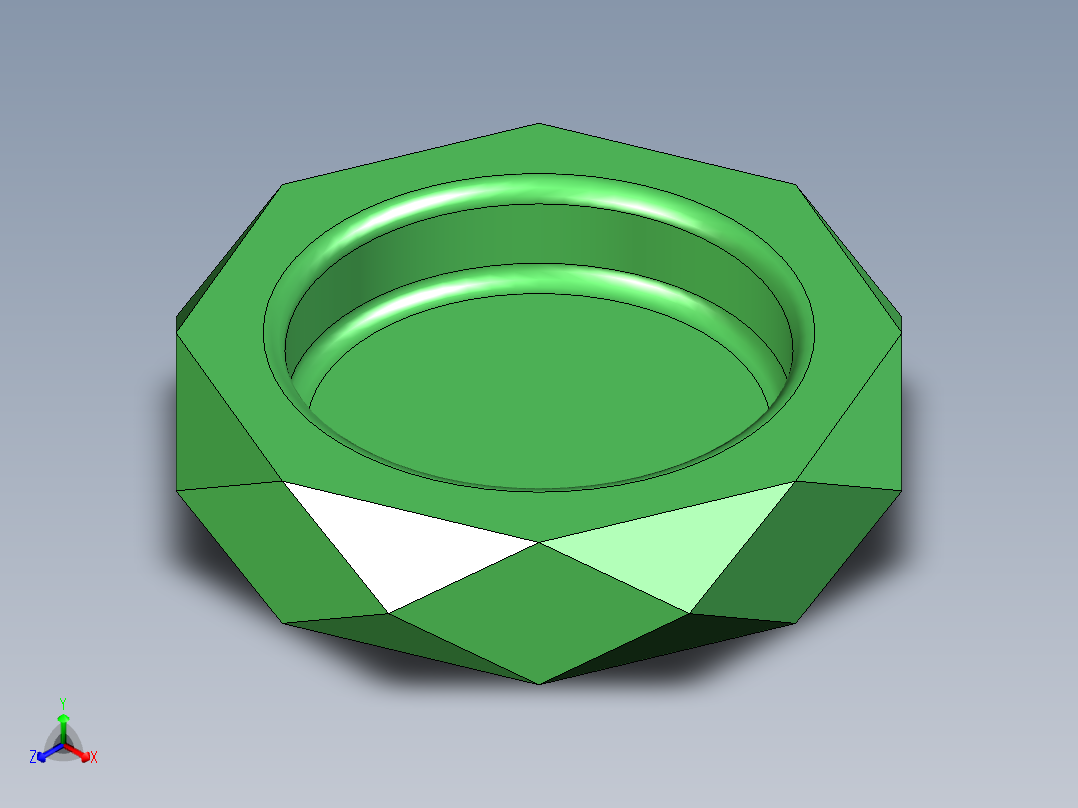 菱形烟灰缸正等轴测图