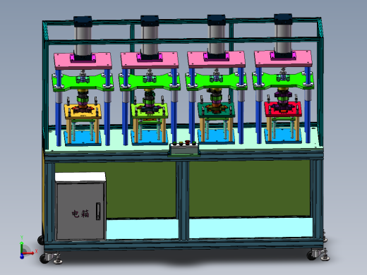 四工位新能源汽车水泵支架压装