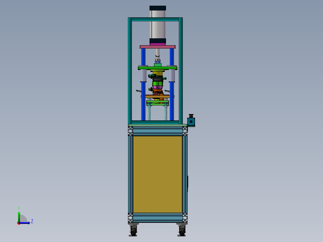 四工位新能源汽车水泵支架压装左视图