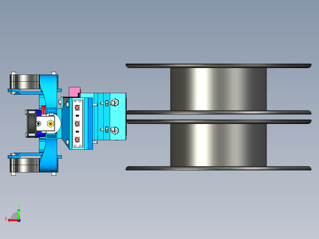 3D打印枪头设计后视图
