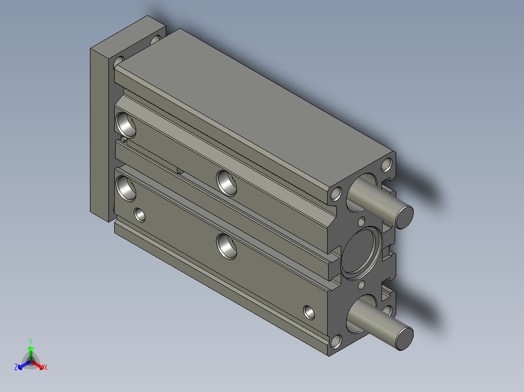 TCL16x60S_0_+_CS1-G-2亚德客-导杆气缸正等轴测图