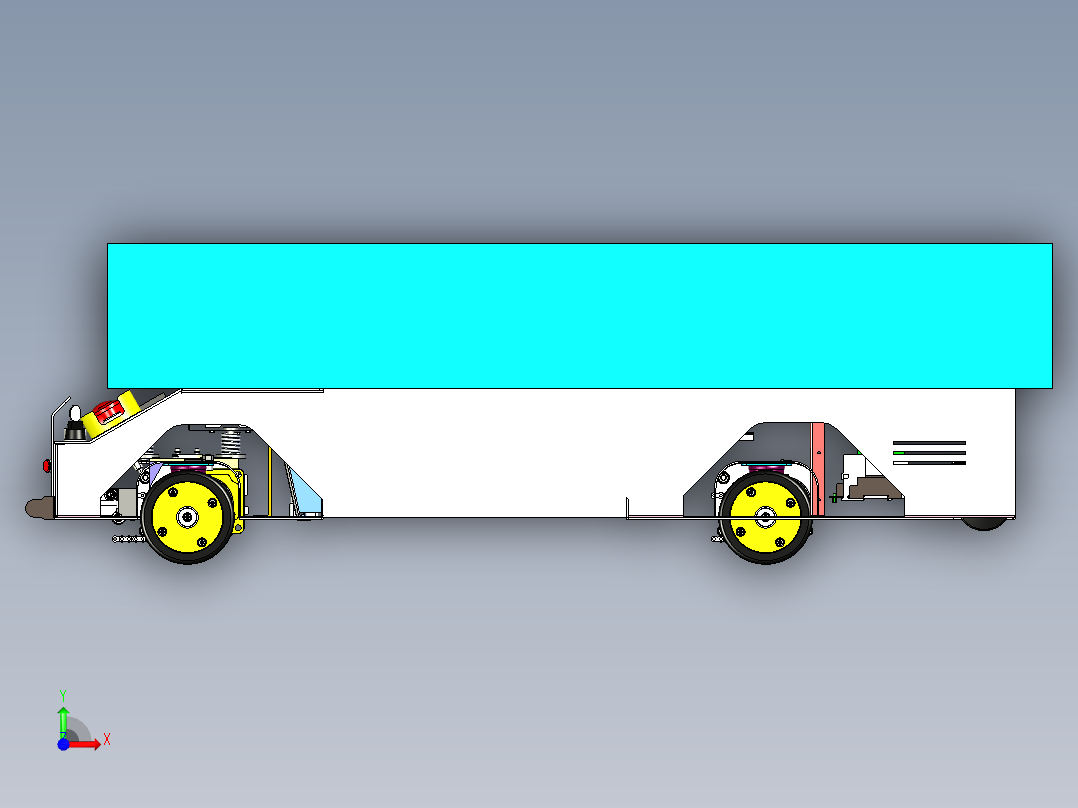 背负型智能输送小车设计前视图
