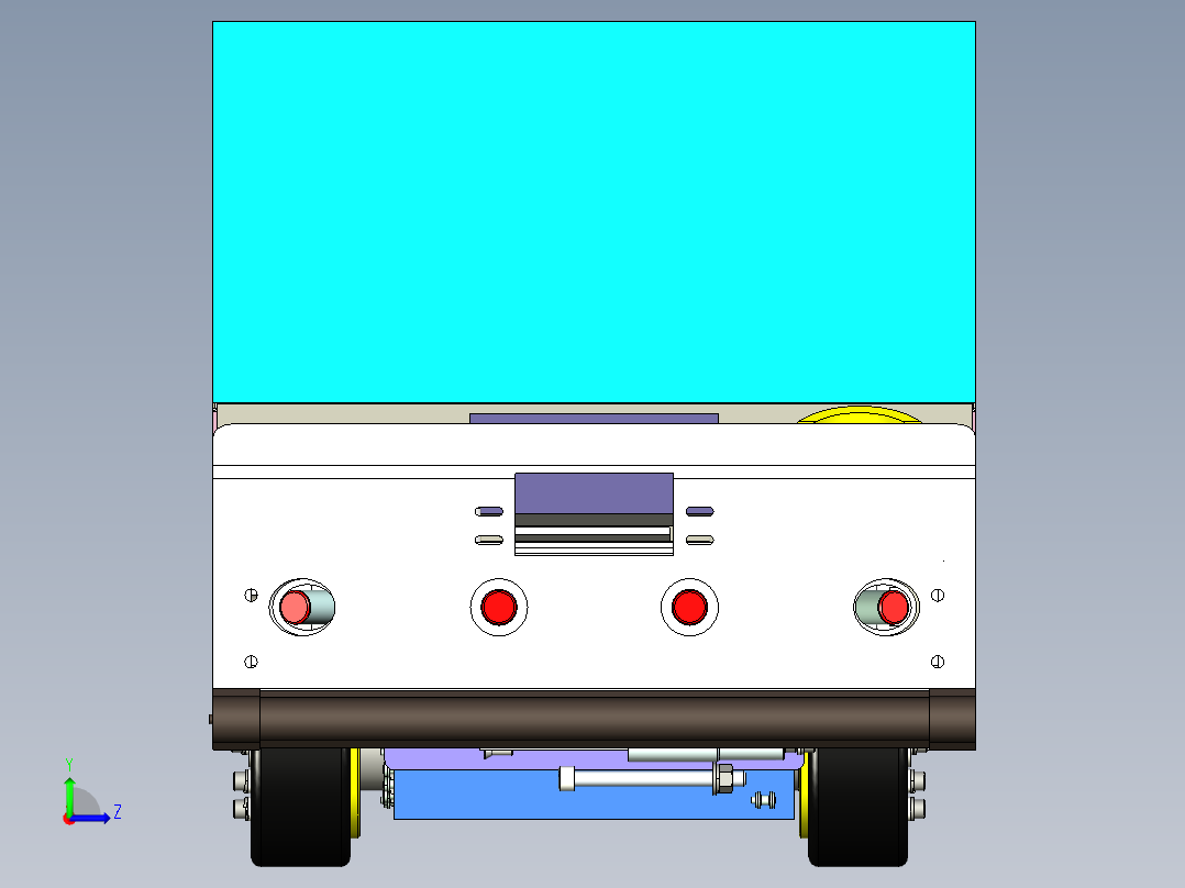 背负型智能输送小车设计左视图