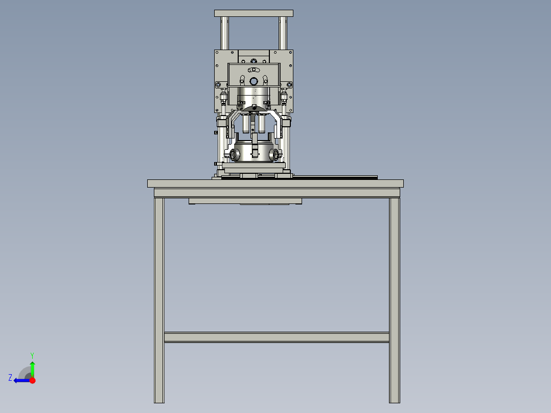 工件翻转中转台右视图