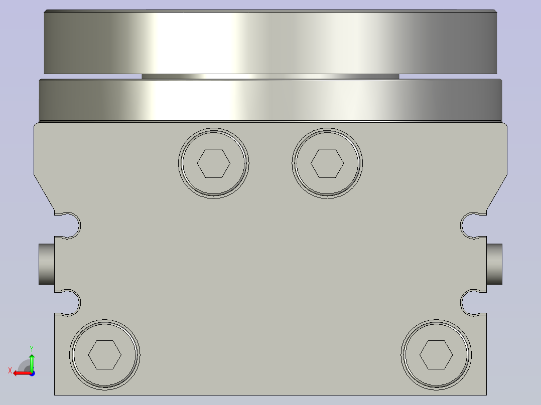 旋转气缸HMSQ系列HMSQB70R后视图