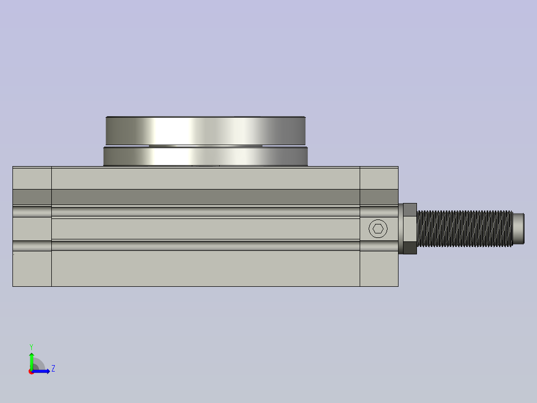 旋转气缸HMSQ系列HMSQB70R左视图