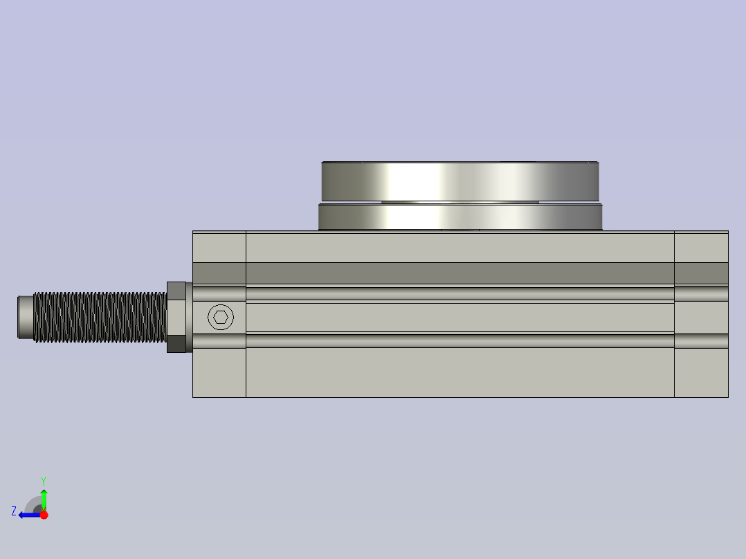旋转气缸HMSQ系列HMSQB70R右视图