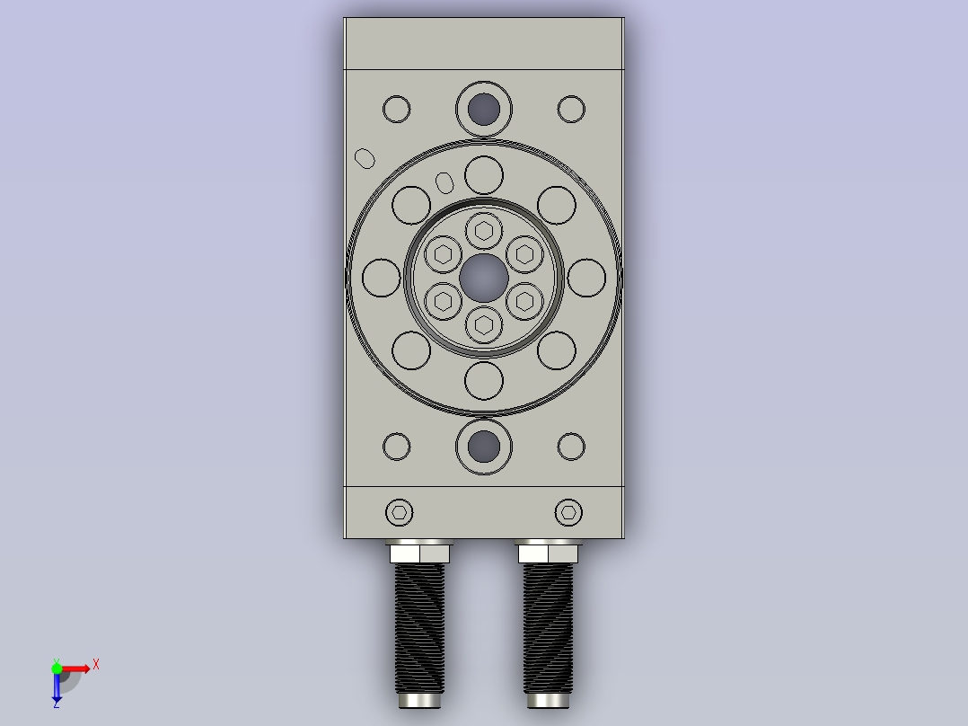 旋转气缸HMSQ系列HMSQB70R俯视图