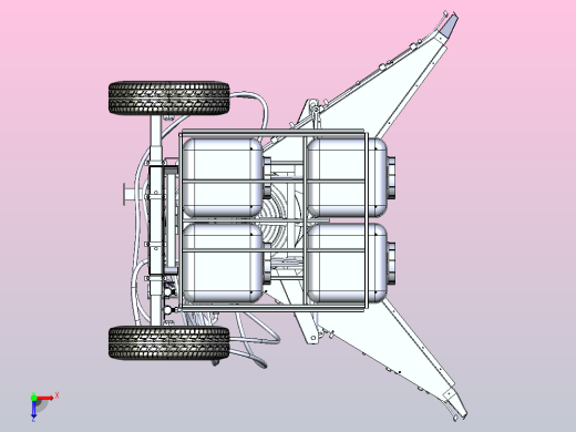 喷药拖式小车打药机俯视缩略图