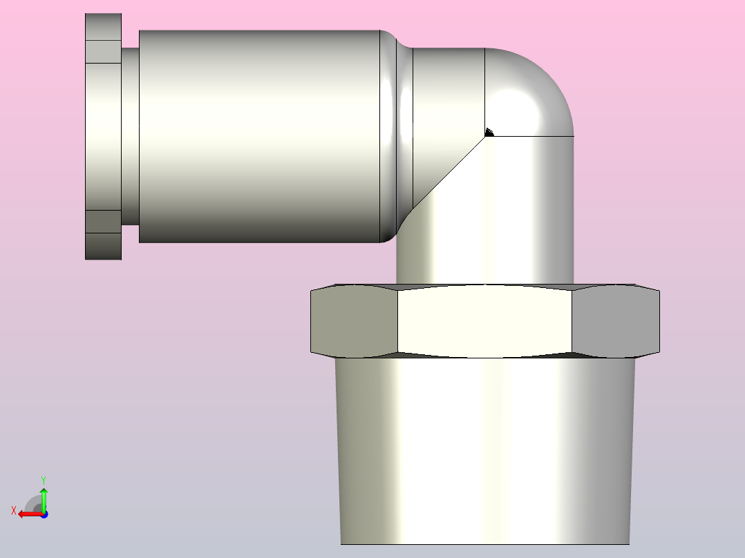 L型外螺纹二通快速接头[KJL8-03] (2)后视图
