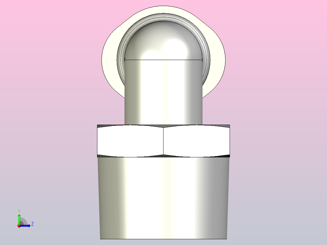 L型外螺纹二通快速接头[KJL8-03] (2)左视图