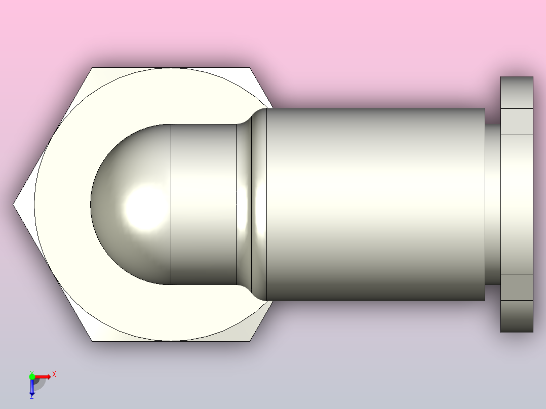 L型外螺纹二通快速接头[KJL8-03] (2)俯视图