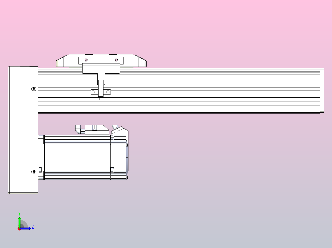 滚珠丝杠直线轴带导轨全封闭TPA-HCR-85D-1610C-L200-MP-C-P20-N3左视图