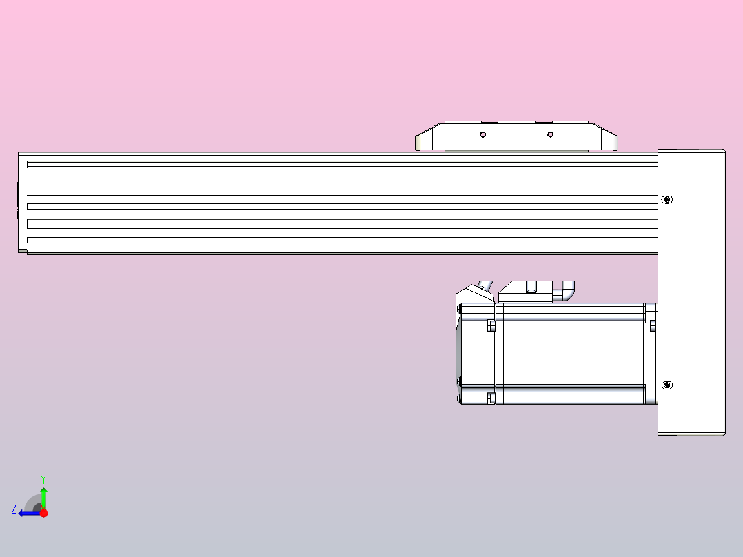 滚珠丝杠直线轴带导轨全封闭TPA-HCR-85D-1610C-L200-MP-C-P20-N3右视图