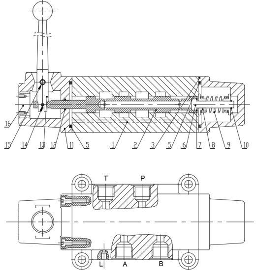 三位四通手动换向阀（SW+CAD+说明书）缩略图
