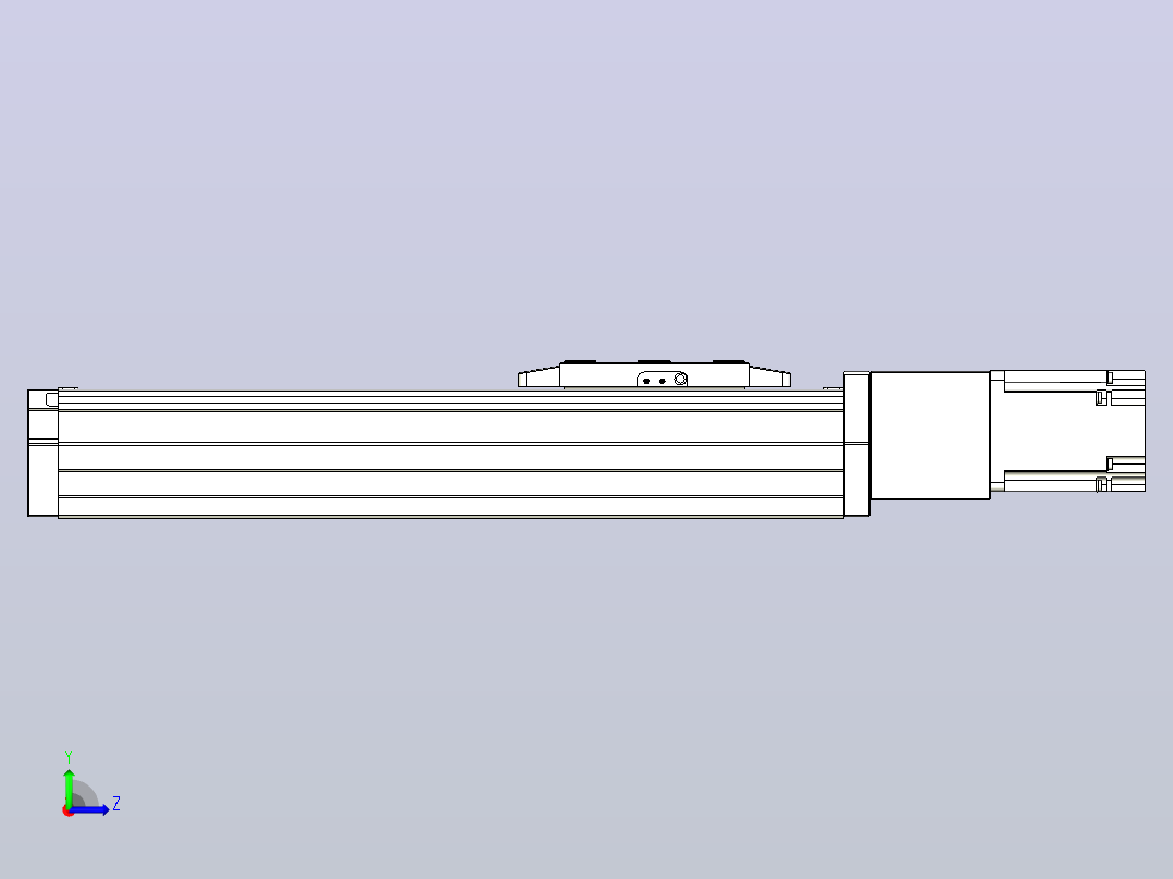 滚珠丝杠直线轴内置导轨TPA-GCR-80-1610C-L200-M-M20-N3左视图