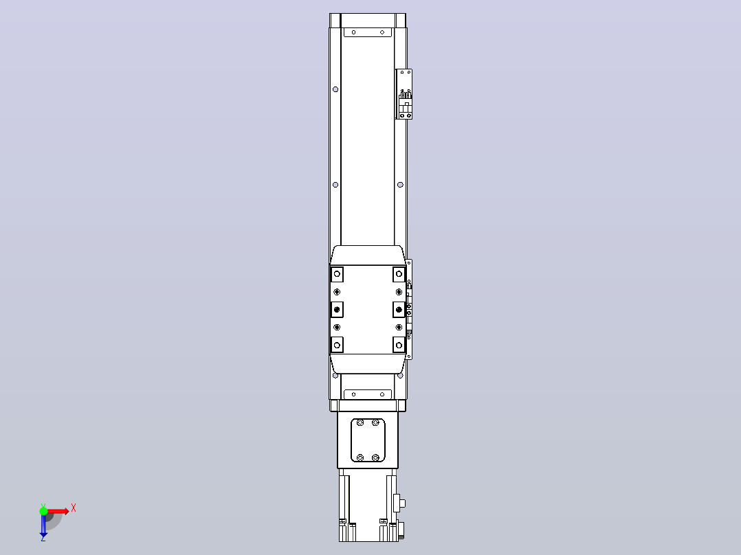 滚珠丝杠直线轴内置导轨TPA-GCR-80-1610C-L200-M-M20-N3俯视图