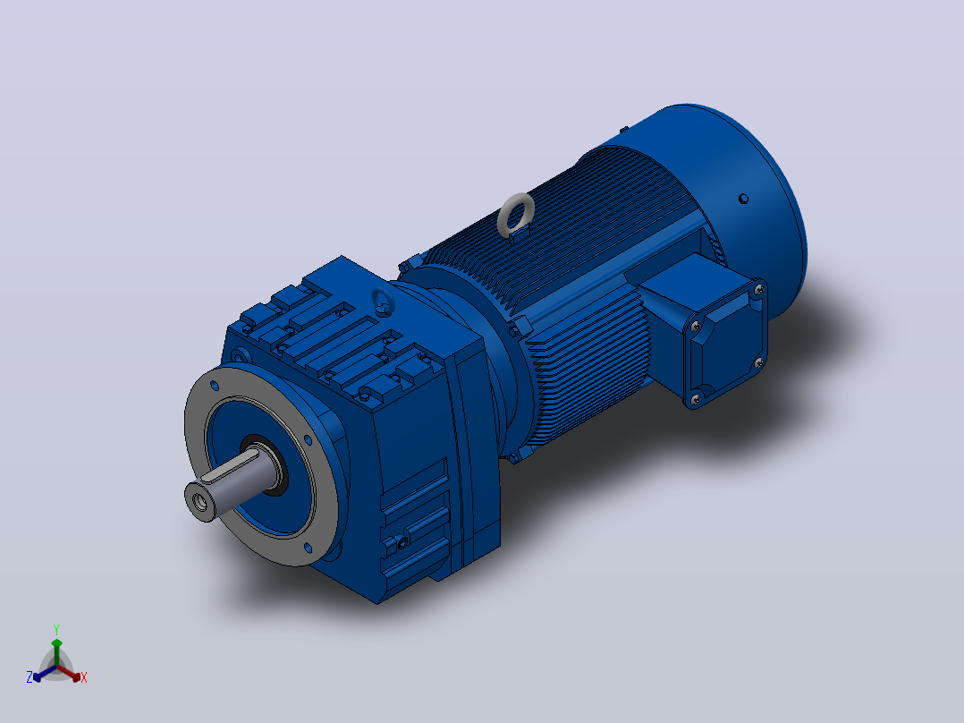 RF107法兰轴伸式安装斜齿轮减速机RF107-Y18.5-4P-180M-M1-0°-Φ350主视图