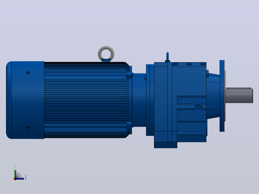 RF107法兰轴伸式安装斜齿轮减速机RF107-Y18.5-4P-180M-M1-0°-Φ350左视缩略图