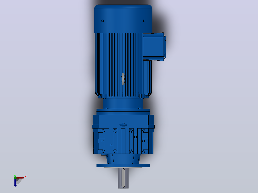 RF107法兰轴伸式安装斜齿轮减速机RF107-Y18.5-4P-180M-M1-0°-Φ350俯视图