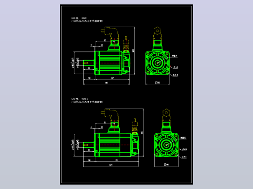 JSCC精研伺服电机CAD 100MS1 100MS2