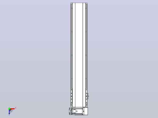 皮带直线轴半封闭可选导轨TPA-HNB-140D-120-L650-RU-C-P40-N3俯视缩略图