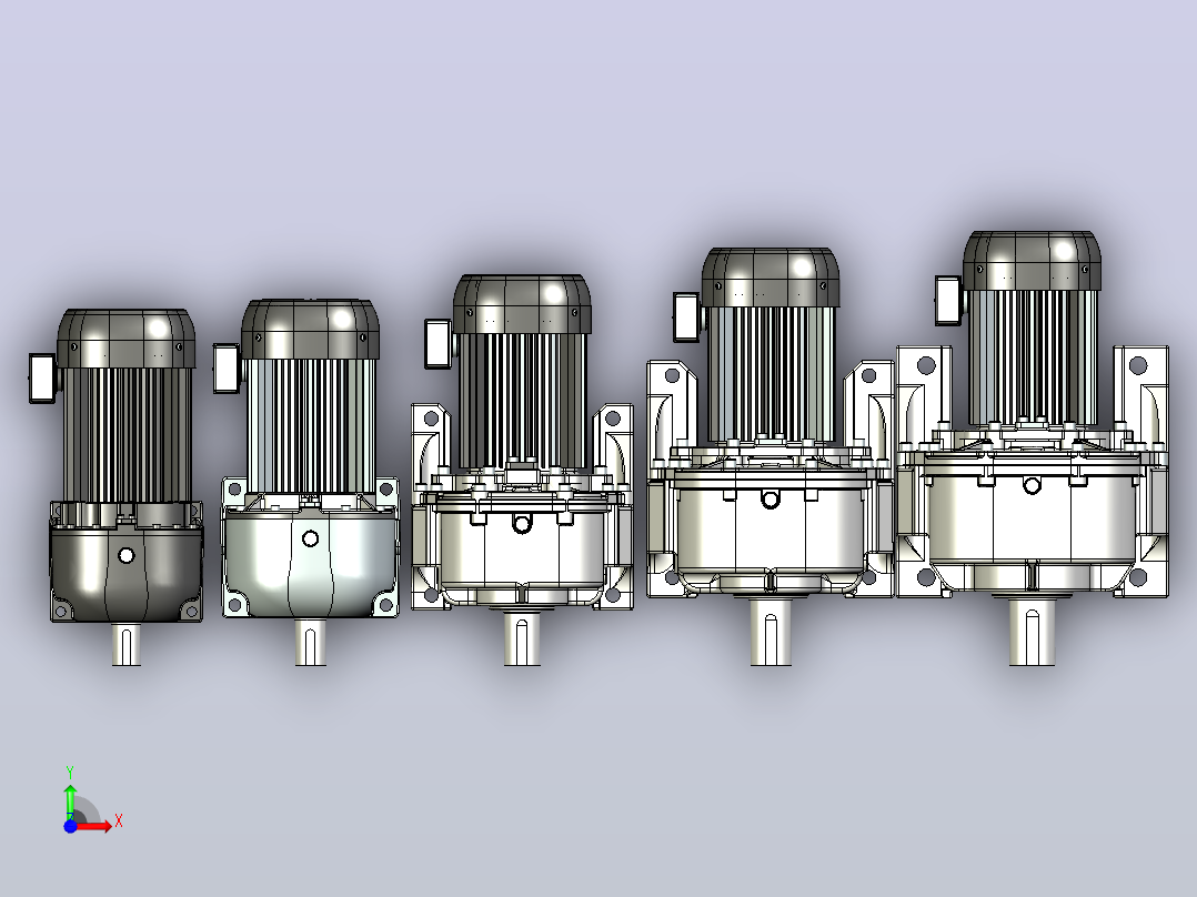 三菱电机7，5kW dm-dp系列圆柱齿轮电机前视图