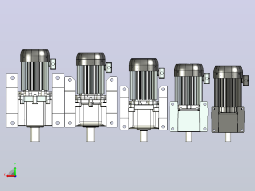 三菱电机7，5kW dm-dp系列圆柱齿轮电机后视缩略图