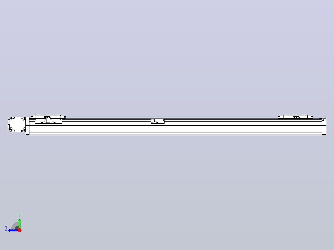 皮带直线轴双滑块型TPA-GCBS-80-P60-L400-DL-M20-N3右视图