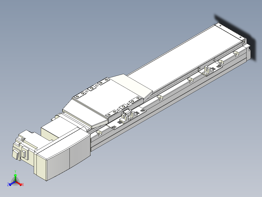 机器人皮带驱动直线轴TPA-GCB-120-P70-L250-QR-M20-N3主视图