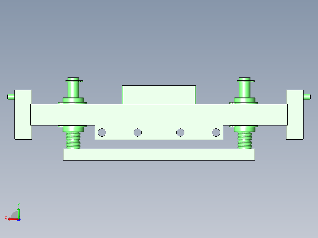 冲压组件间隔调节机构后视图