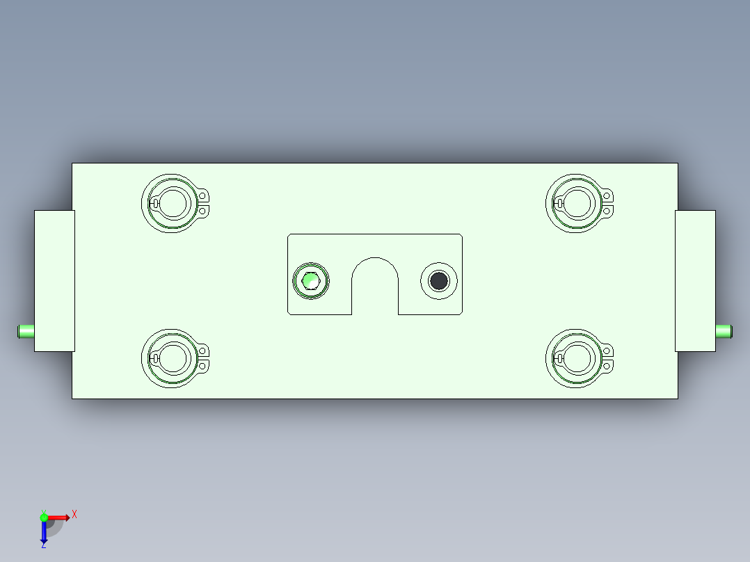 冲压组件间隔调节机构俯视图
