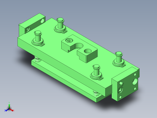 冲压组件间隔调节机构正等轴测缩略图
