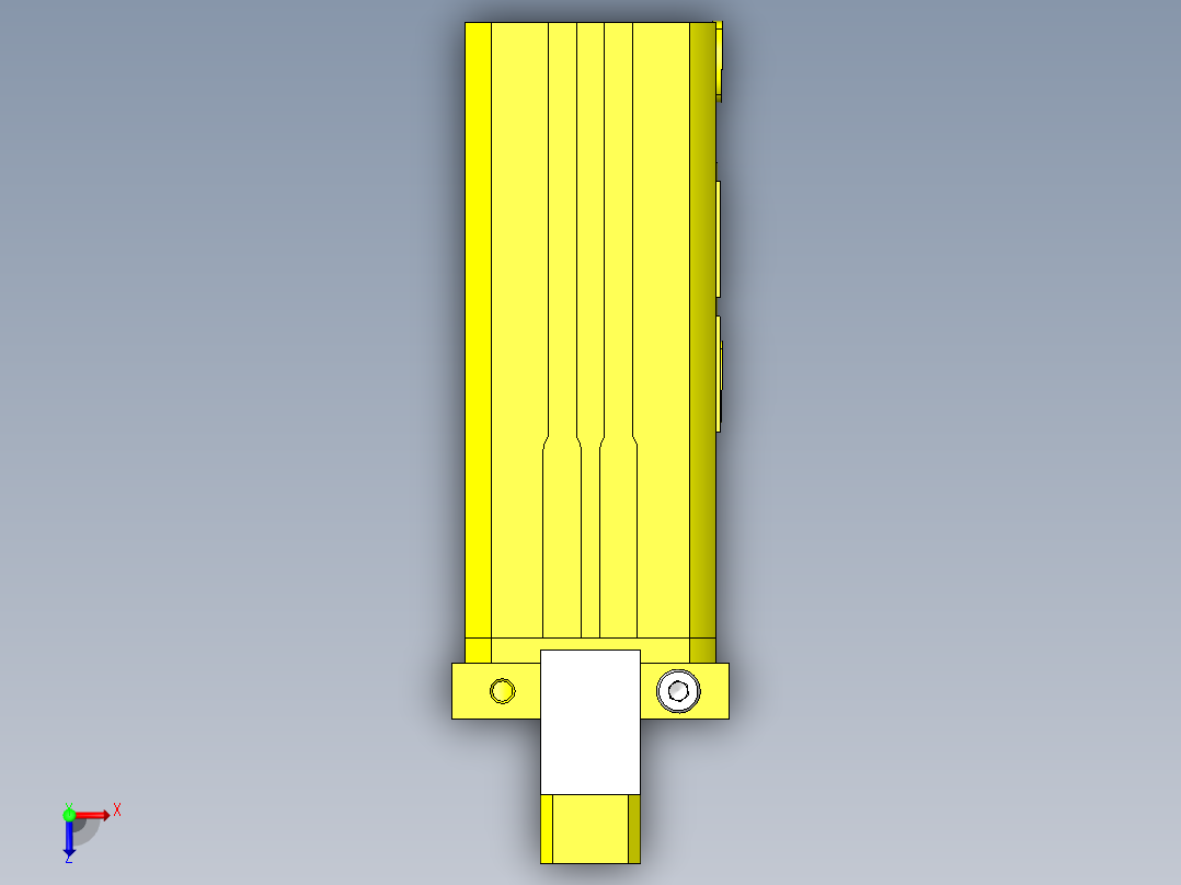 旋转夹紧的工件定位俯视图
