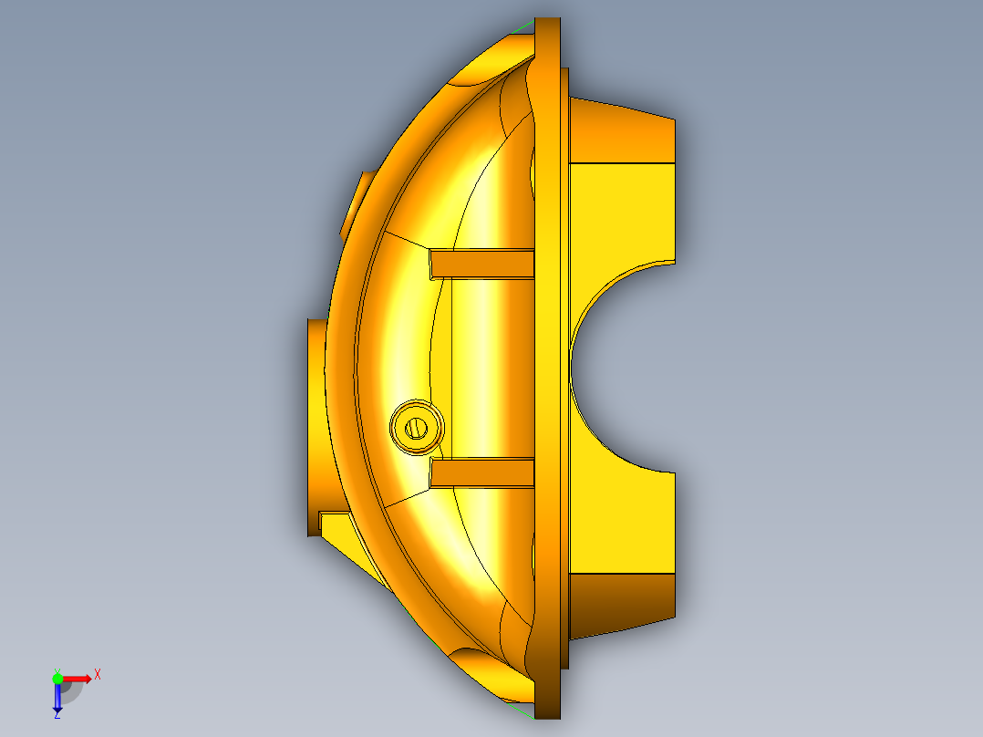 轻型载货汽车主减速器设计俯视图