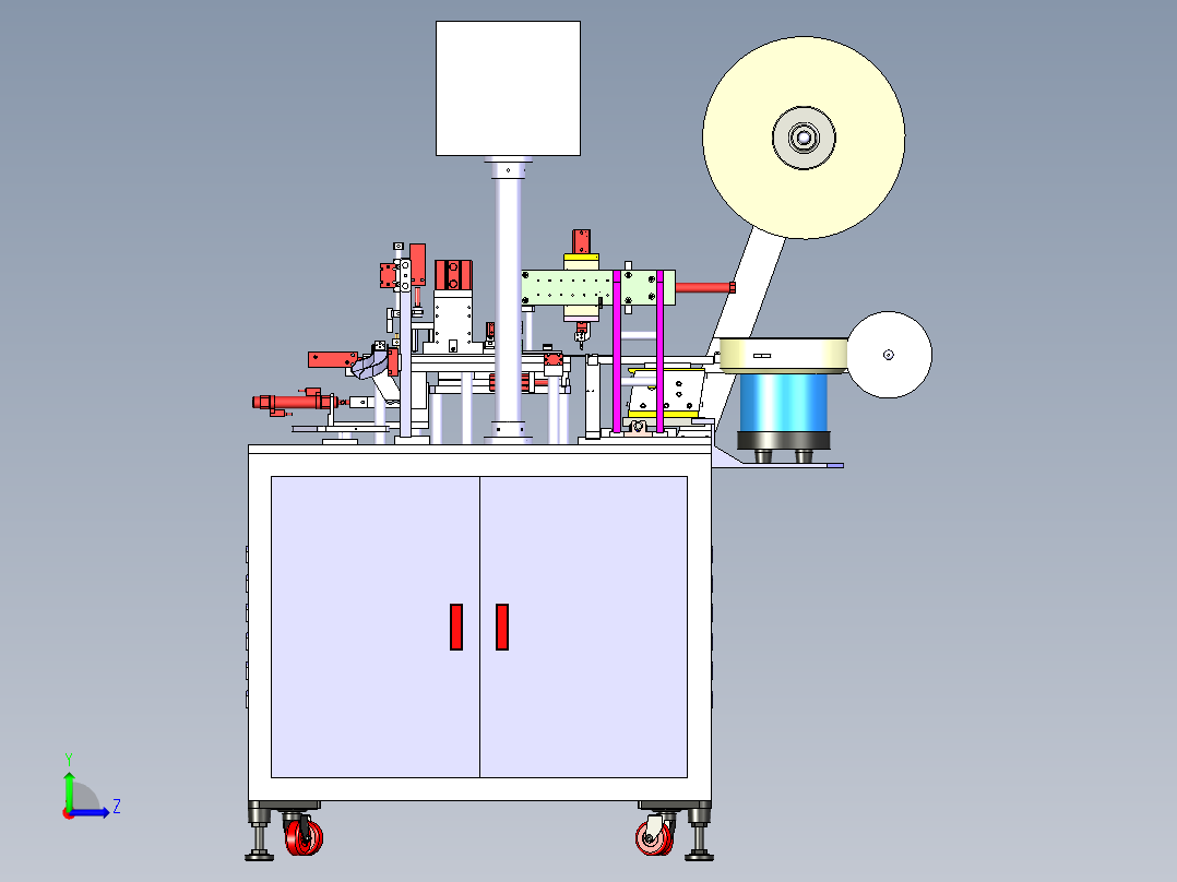 全自动插端子机3D图纸H348 F213 非标自动化设备3D图纸3D模型左视图