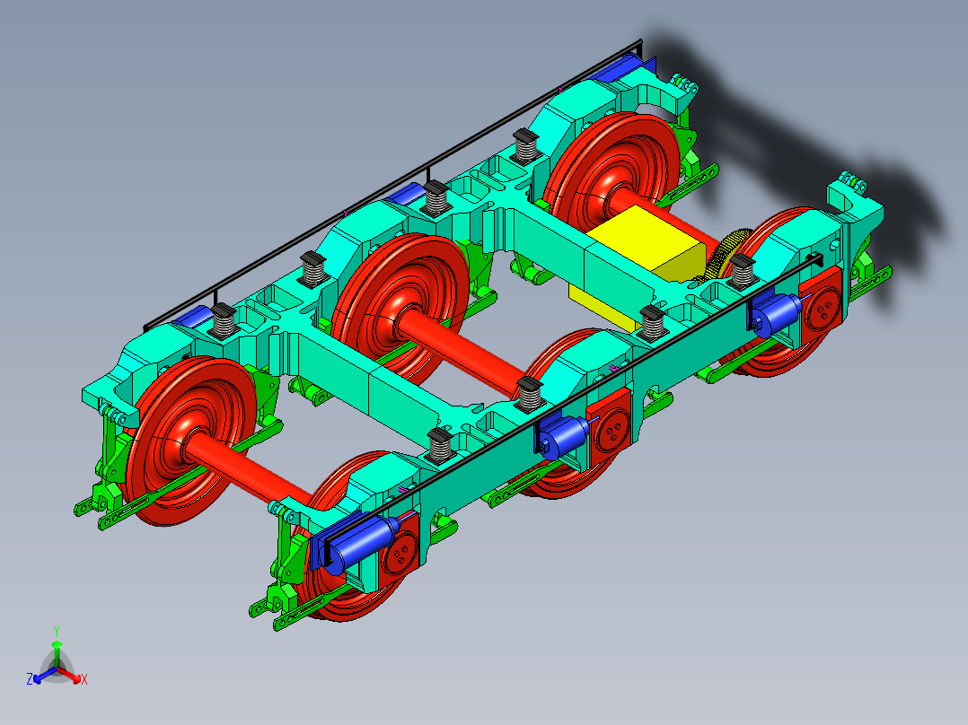 Coco轴转向架3D模型图纸 STEP格式