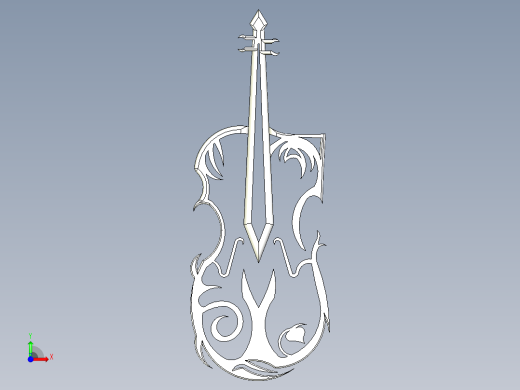 小提琴项链前视缩略图