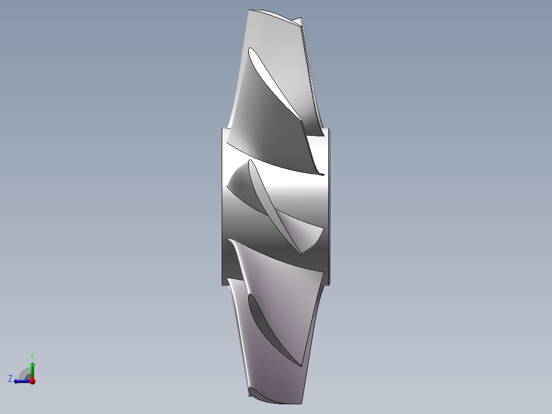 NACA6409 80mm 叶片右视图