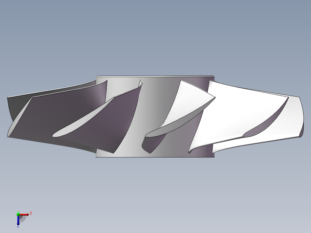 NACA6409 80mm 叶片俯视图