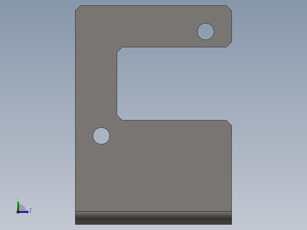 负压传感器、步进电机端坐安装架左视图