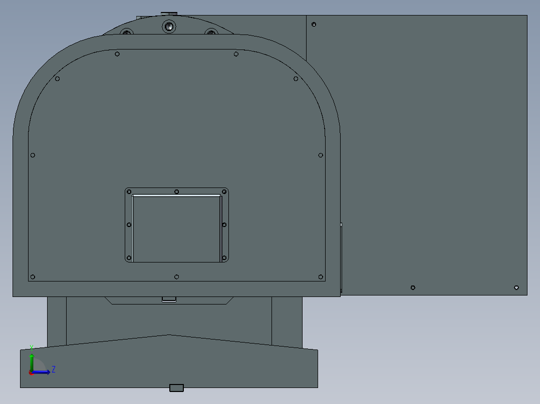 五轴CNC转台3D图纸左视图