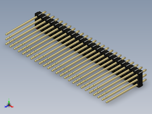 彩色公头100mil（2.54mm）系列-DS1021_black_3x25p_100mil_Type19_rev1.0